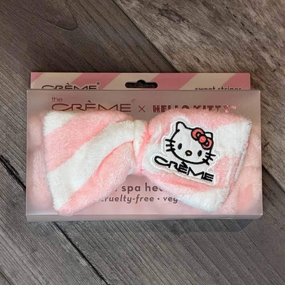 Crème x Hello Kitty Plushy Spa Headband - Vegan & Cruelty-Free, New in Box